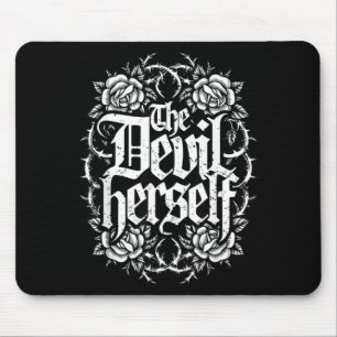 The Devil Retro Occult Women Gothic Dark Feminine Mouse Mat