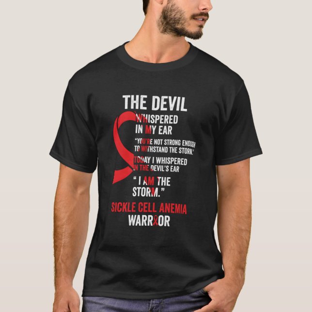 The Devil- Sickle Cell Anaemia Awareness Support R T-Shirt (Front)