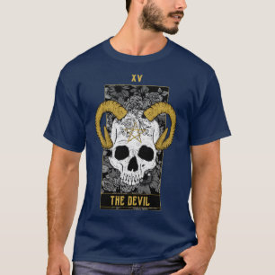 The Devil Tarot Card Skull T-Shirt