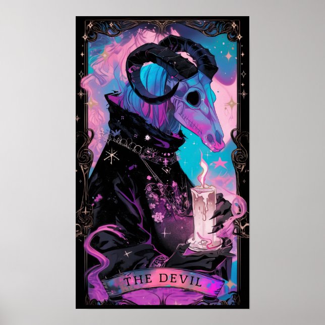 The Devil Tarot Card Witchy Poster (Front)