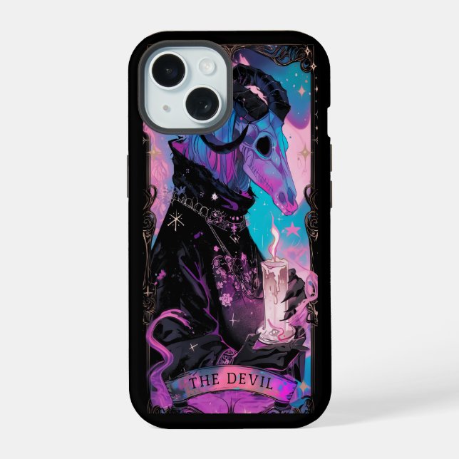 The Devil Tarot Card Witchy Vibes iPhone case (Back)
