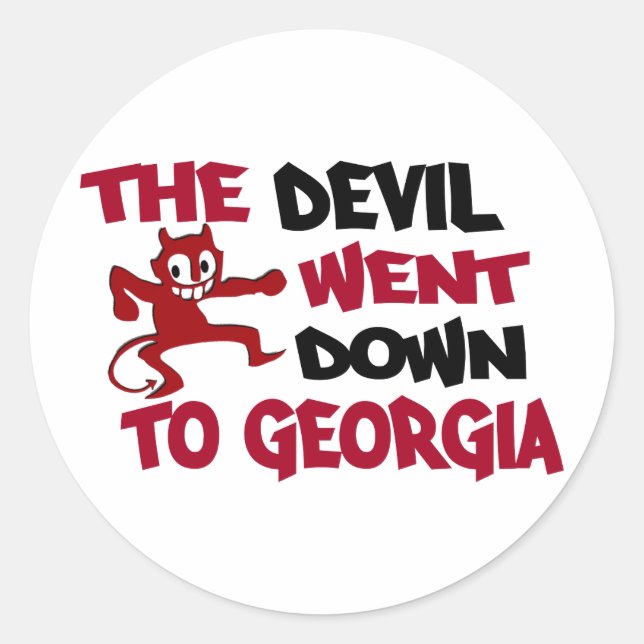 The Devil Went Down to Georgia Classic Round Sticker (Front)