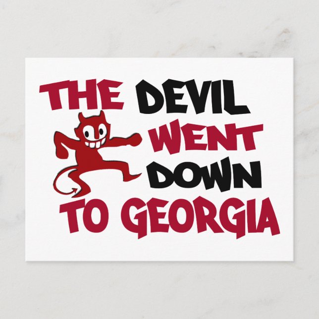 The Devil Went Down to Georgia Postcard (Front)