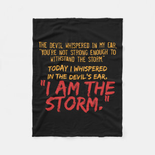 The Devil Whispered In My Ear Devil Quote  Fleece Blanket
