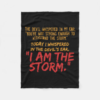 The Devil Whispered In My Ear Devil Quote  Fleece Blanket