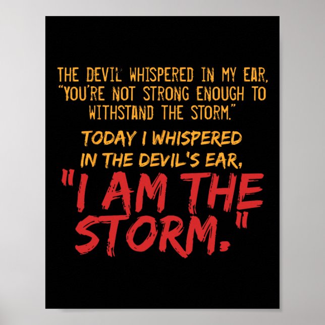 The Devil Whispered In My Ear Devil Quote  Poster (Front)