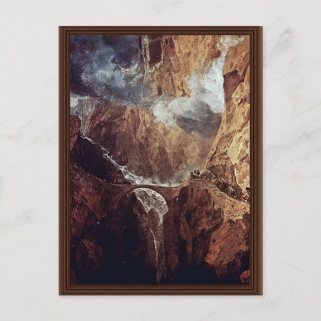 The Devil'S Bridge St. Gotthard By Turner Joseph M Postcard (Front)