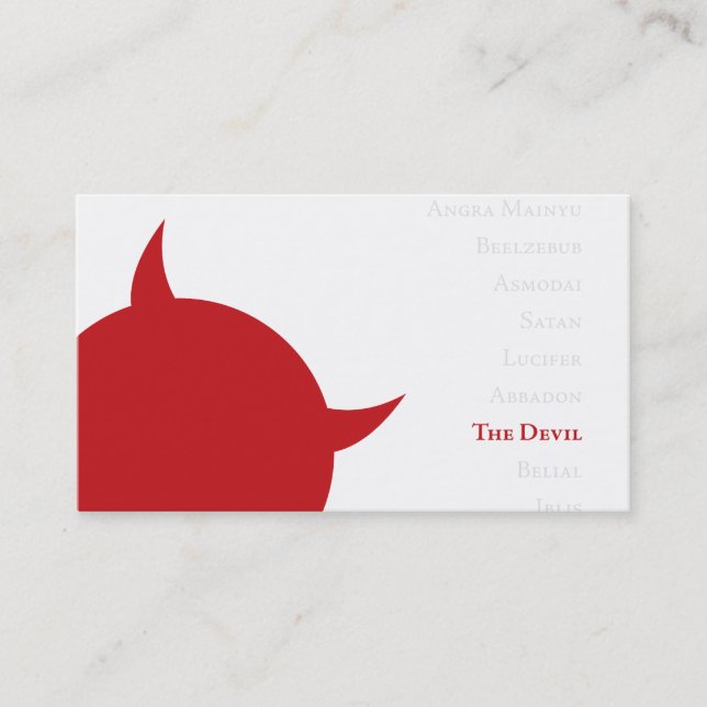 The Devil's Business Card (Front)