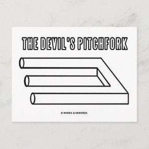 The Devil's Pitchfork (Optical Illusion) Postcard