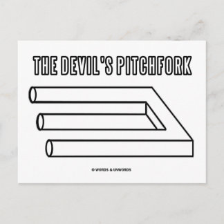 The Devil's Pitchfork (Optical Illusion) Postcard