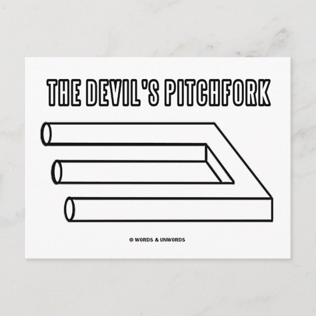 The Devil's Pitchfork (Optical Illusion) Postcard (Front)