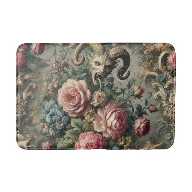 The Devourer of Bloom & Bone – Gothic Victorian Bath Mat (Front)