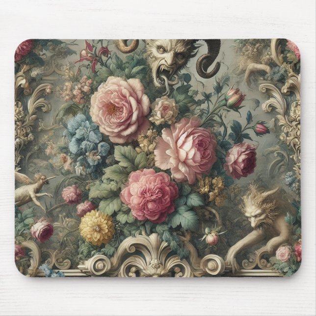 The Devourer of Bloom & Bone – Gothic Victorian Mouse Mat (Front)