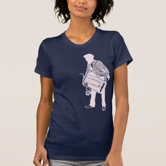The Dholi - Pink on Navy T-Shirt