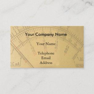 The Dial of a Vintage Amp Metre Business Card