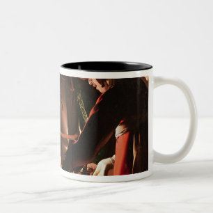 The Dice Players Two-Tone Coffee Mug