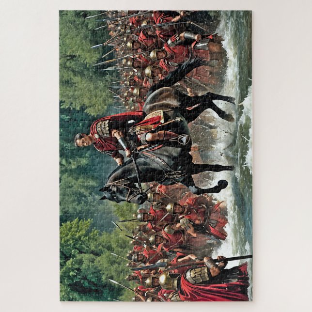 "The Die is Cast: Caesar's Rubicon Challenge" Jigsaw Puzzle (Vertical)