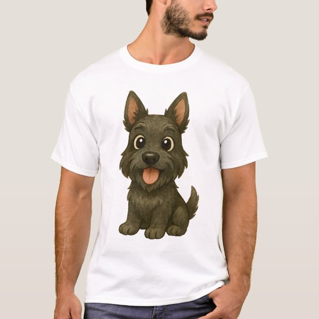 The Diehard Gentleman: Vintage Scottish Terrier T-Shirt (Front)