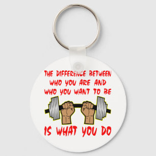 The Difference Between Who You Are And Who Key Ring