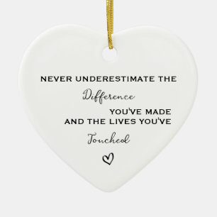 the Difference You Made and the Lives You Touched Ceramic Tree Decoration