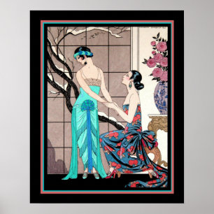 "The Difficult Admission" Barbier Art Deco 16x20 Poster