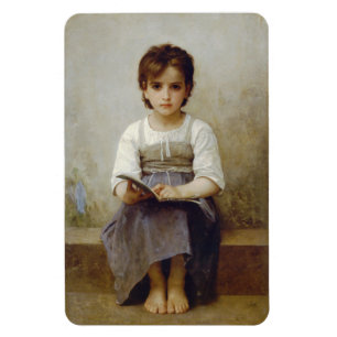 "The Difficult Lesson" William Bouguereau Magnet