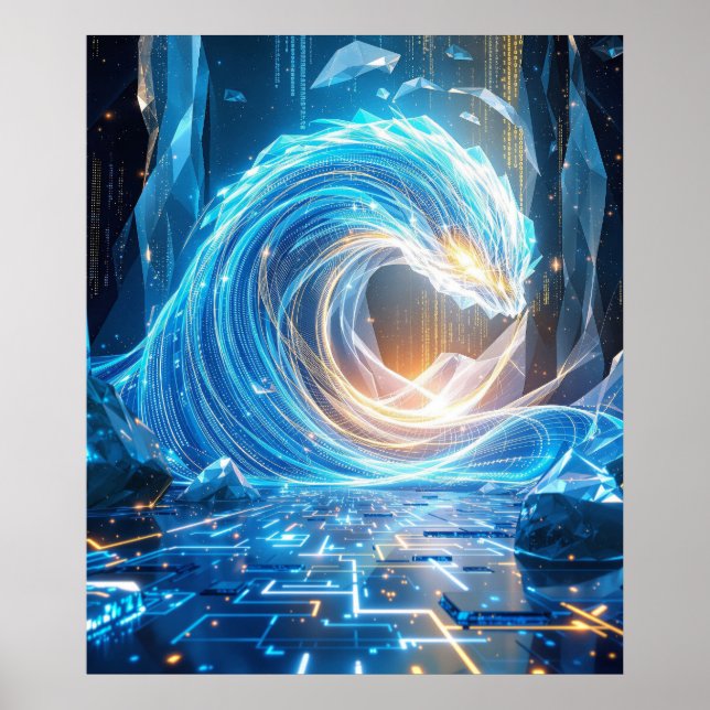 The Digital Maelstrom: Gateway to Cyber Infinity Poster (Front)
