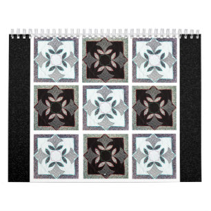 The Digital Quilt Calendar In Black And White