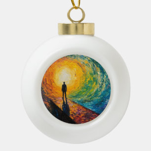 The Dimension's Edge Ceramic Ball Christmas Ornament