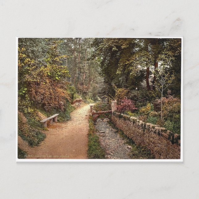 The Dingle, Colwyn Bay, Wales rare Photochrom Postcard (Front)