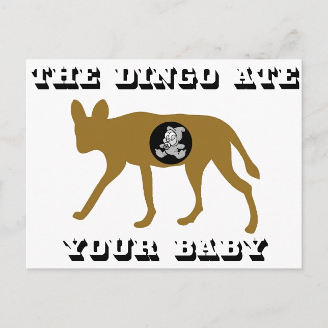 The Dingo Ate Your Baby Postcard (Front)