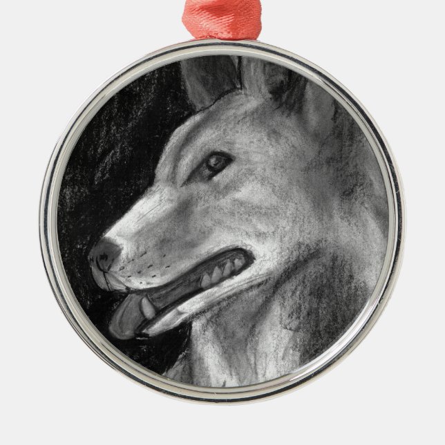 The Dingo Metal Tree Decoration (Front)