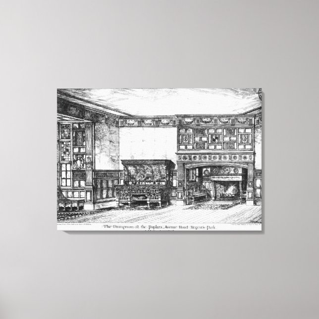 The Dining Room at the Poplars Canvas Print (Front)