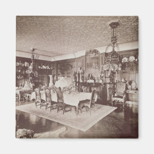 The Dining Room, Wickham Hall, Kent, 1897 Magnet