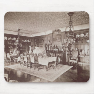 The Dining Room, Wickham Hall, Kent, 1897 Mouse Mat