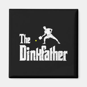 The dinkfather funny pickle ball dad sports pun magnet