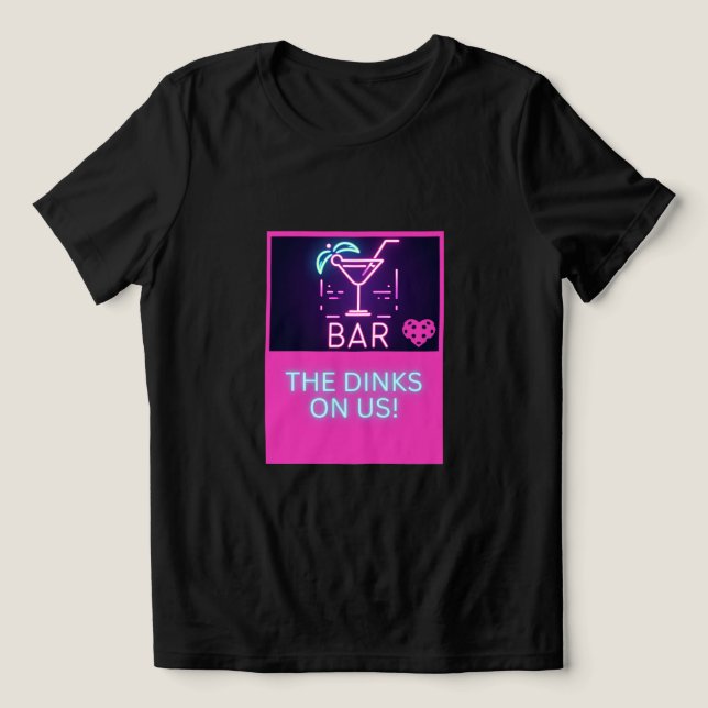 The Dinks On Us Martini Glass Tri-Blend Shirt (Design Front)