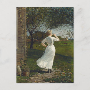The Dinner Horn by Winslow Homer Postcard