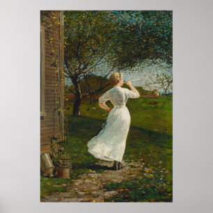 The Dinner Horn - Winslow Homer Fine Art Poster