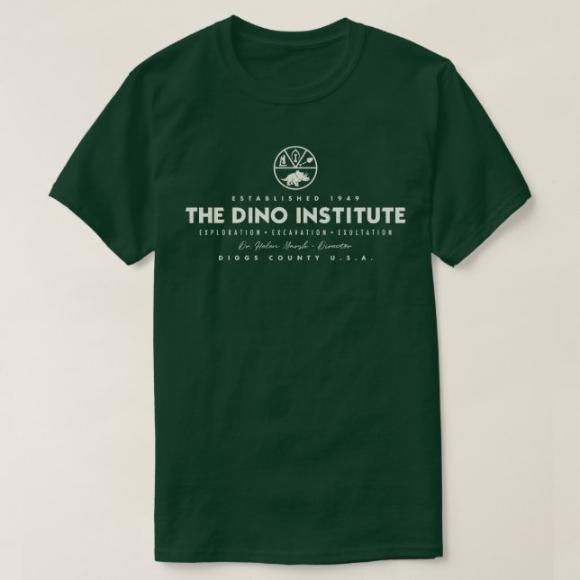 The Dino Institute Theme Park Series T-Shirt (Design Front)