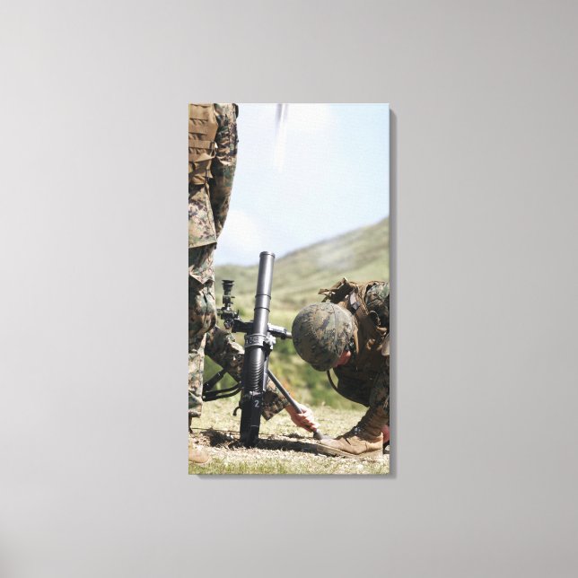 The direct-lay method of firing mortars canvas print (Front)
