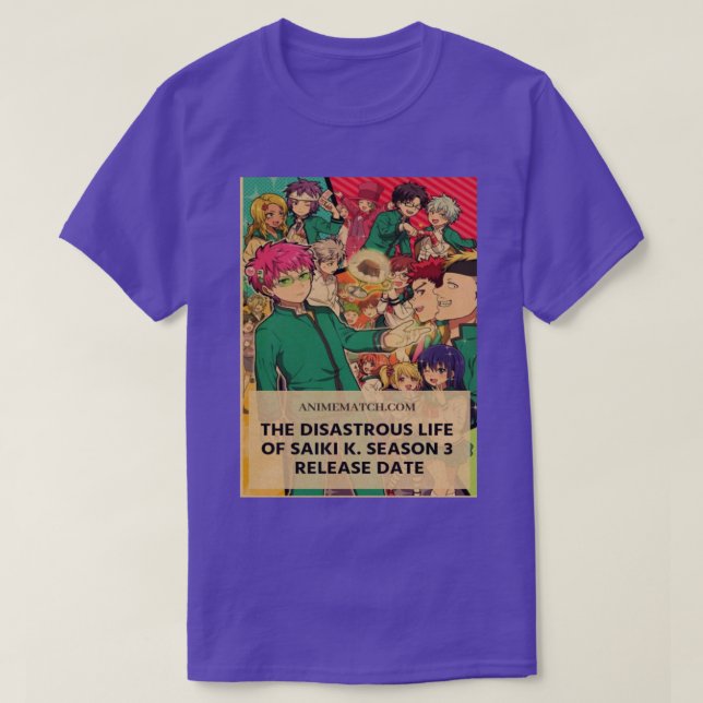 The Disastrous Life Of Saiki K 8 T-Shirt (Design Front)