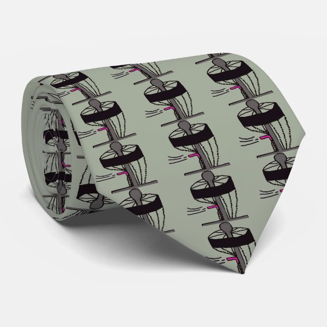 The disc golf all over mens neck tie (Rolled)