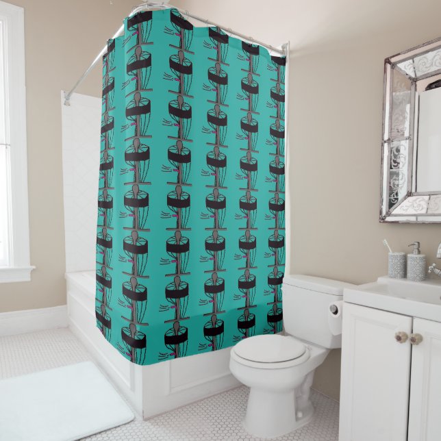 The disc golf all over shower curtain (In Situ)