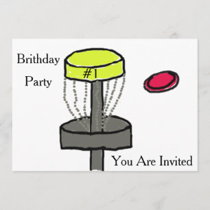 The disc golf birthday invitation