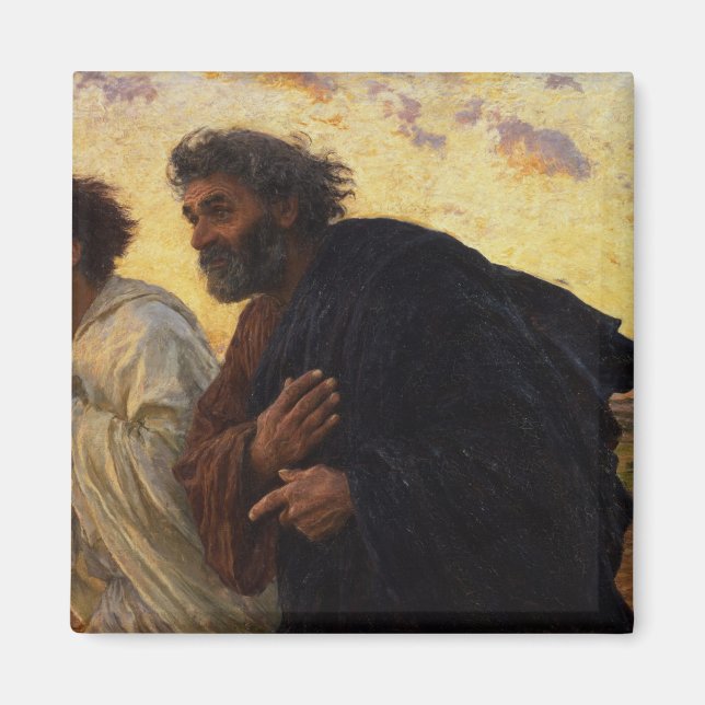 The Disciples Peter and John Running Magnet (Front)