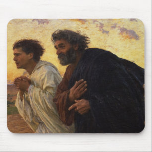 The Disciples Peter and John Running Mouse Mat