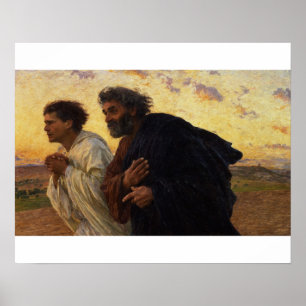 The Disciples Peter and John Running Poster