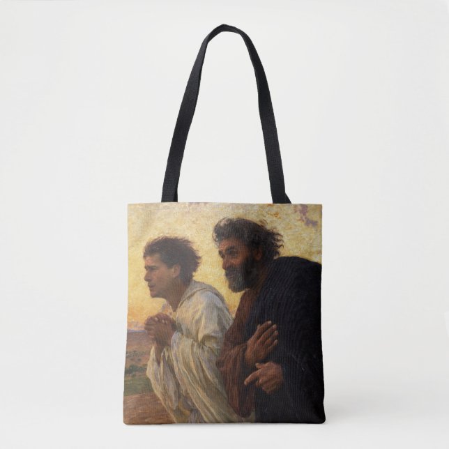The Disciples Peter and John Running Tote Bag (Front)