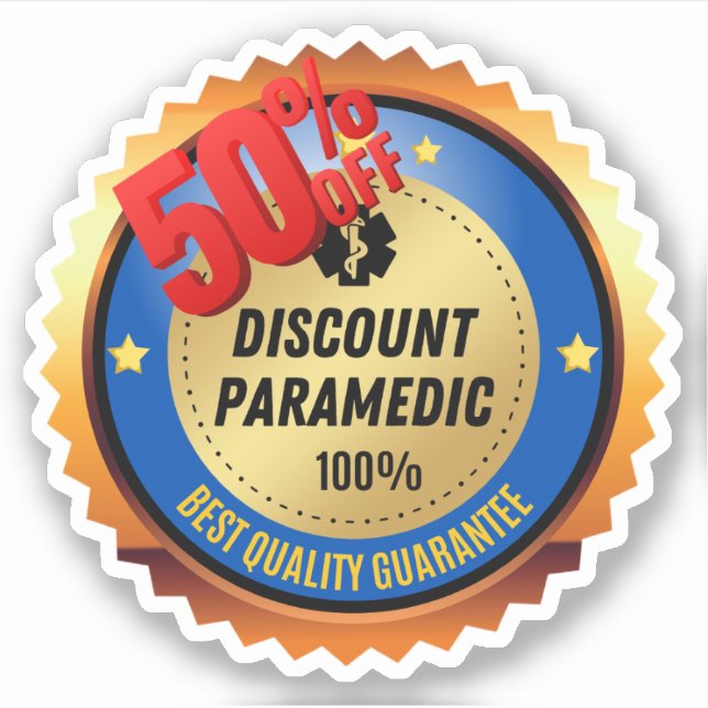 The Discount Paramedic Vinyl Sticker (Front)